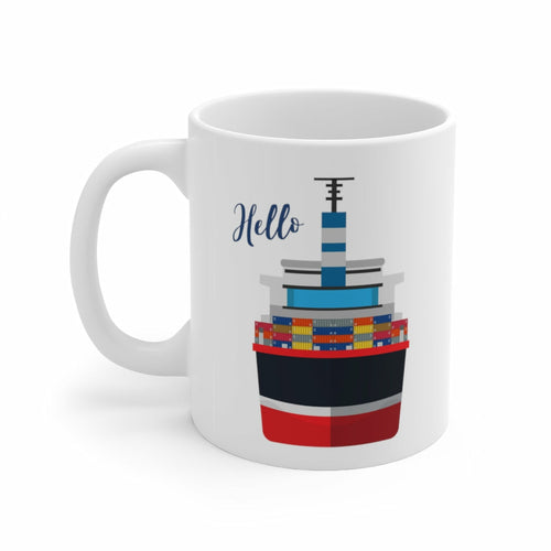 Container Cargo Ship Ceramic Mug 11oz