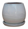Trendspot 7794936 6 in. Dia. Cream White Ceramic Planter - Case of 4